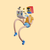3d bot dancing with laptop