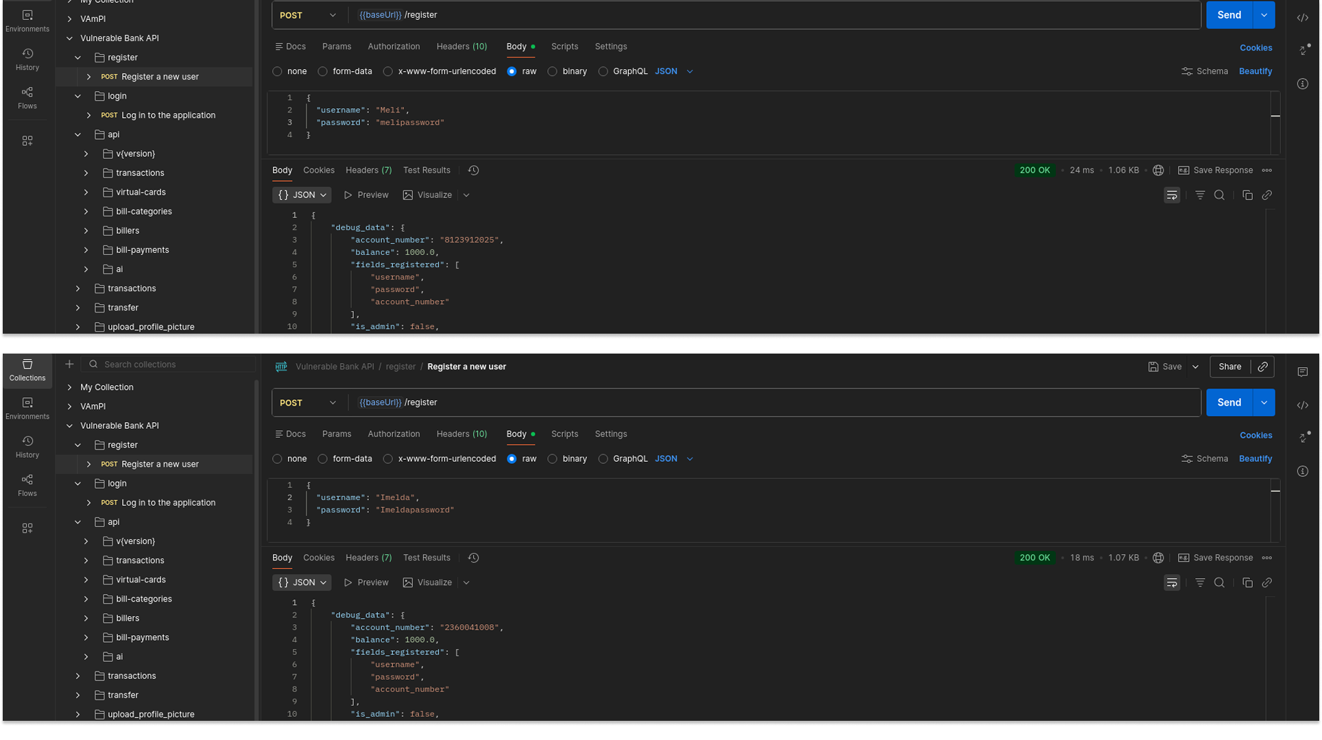 Imelda and Meli Registration