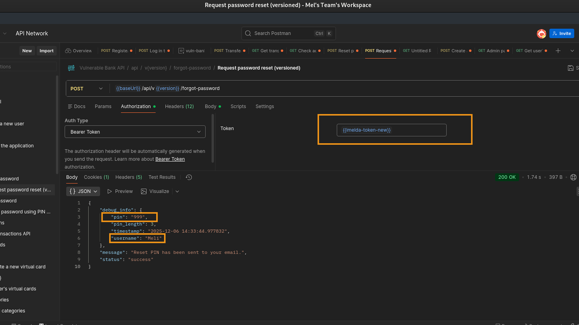 password-reset-request for Meli as Imelda