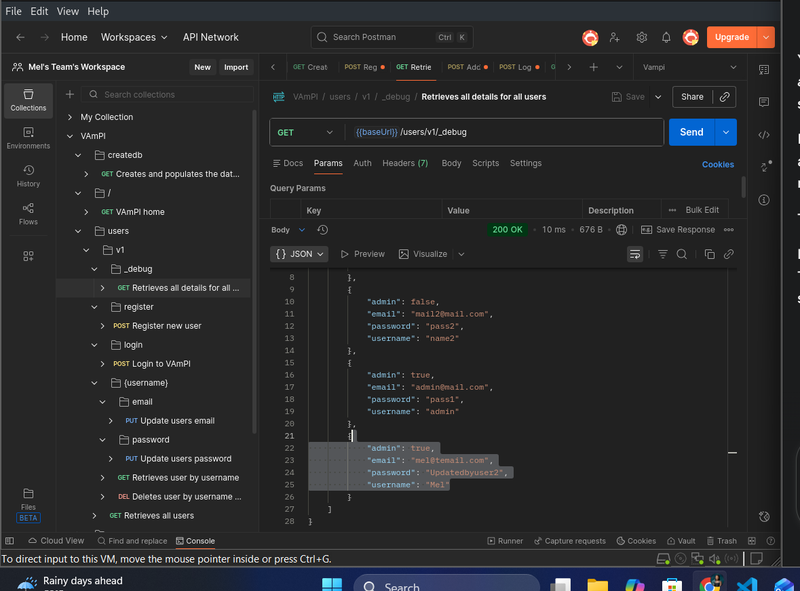 Mel&#x27;s password changed by regular user