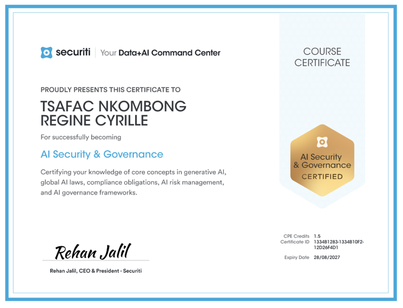 AI Security Governance Certificate