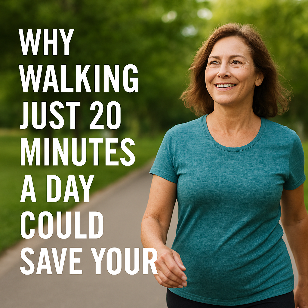 A woman happily walking